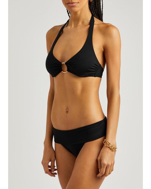 Melissa Odabash Black Brussels Halterneck Bikini Top