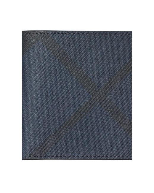 Leather wallet Burberry Blue in Leather - 14665845