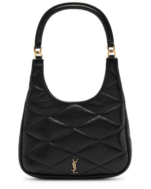 Saint Laurent Black Sade Quilted Leather Top Handle Bag
