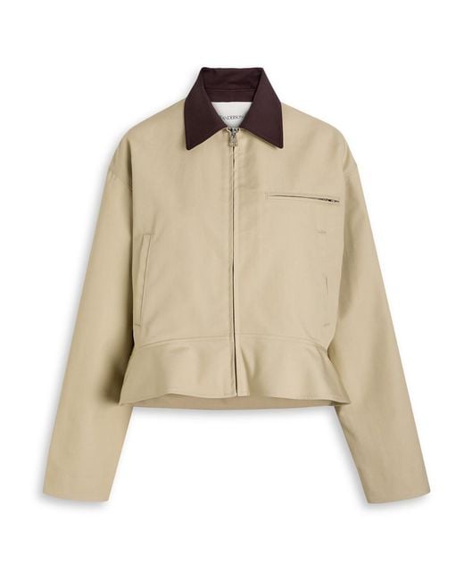 J.W. Anderson Natural Peplum Cotton Jacket