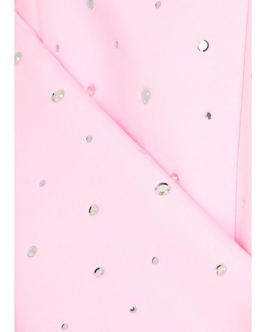 GIUSEPPE DI MORABITO Pink Crystal-Embellished Twill Mini Dress
