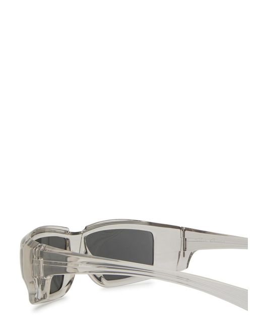 Rick Owens Gray Rectangle-Frame Sunglasses