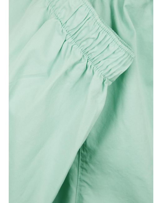 COLORFUL STANDARD Green Cotton-Twill Shorts