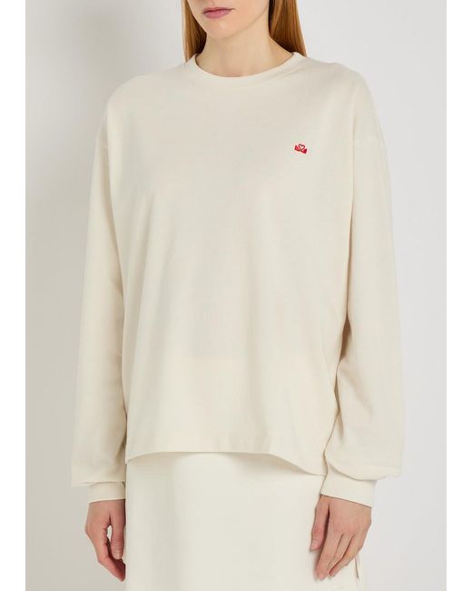 Spense White Logo-Embroidered Piqué Cotton Racquet T-Shirt
