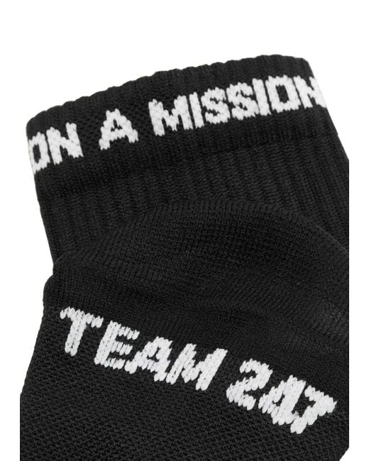 Represent Black 247 Logo-intarsia Stretch-cotton Socks for men