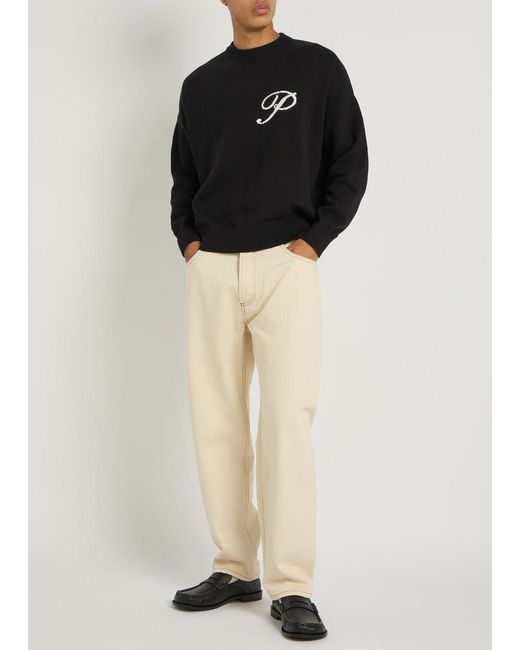Picante Black Gallery Knit Cotton Jumper for men