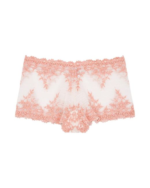 Wacoal Pink Embrace Lace Embroidered Briefs