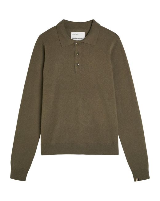 Extreme Cashmere Green N°223 Be For Cashmere-Blend Polo Jumper