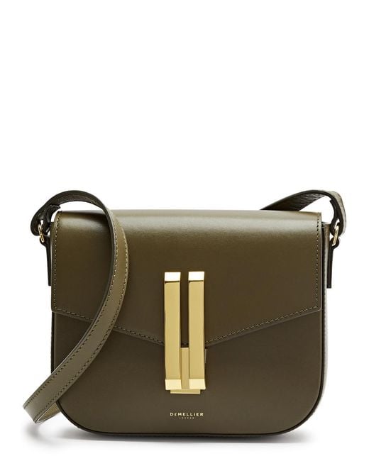DeMellier Gray Vancouver Small Leather Cross-body Bag