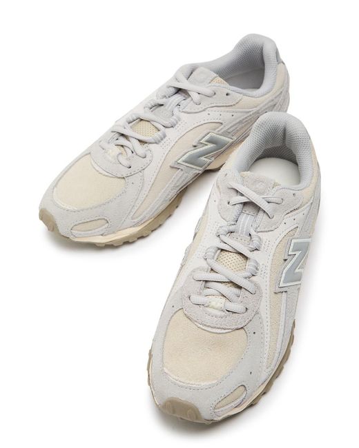 New Balance White 204L Panelled Suede Sneakers