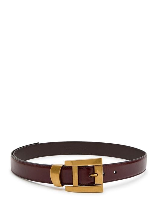 Versace Brown Glossed Leather Belt