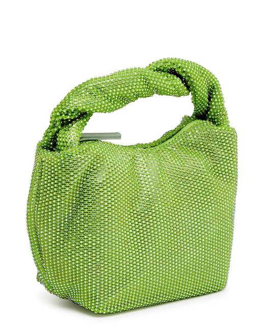 Stine Goya Green ziggy Mini Embellished Satin Top Handle Bag