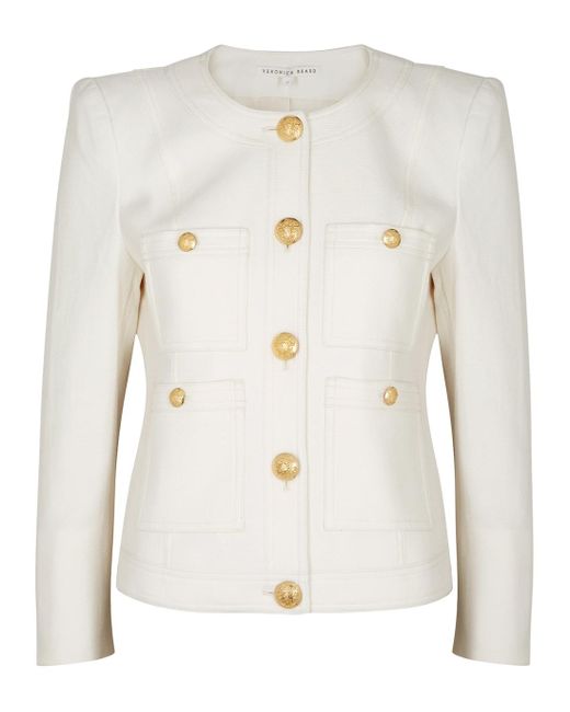 Veronica Beard Ferazia White Stretch-cotton Jacket | Lyst