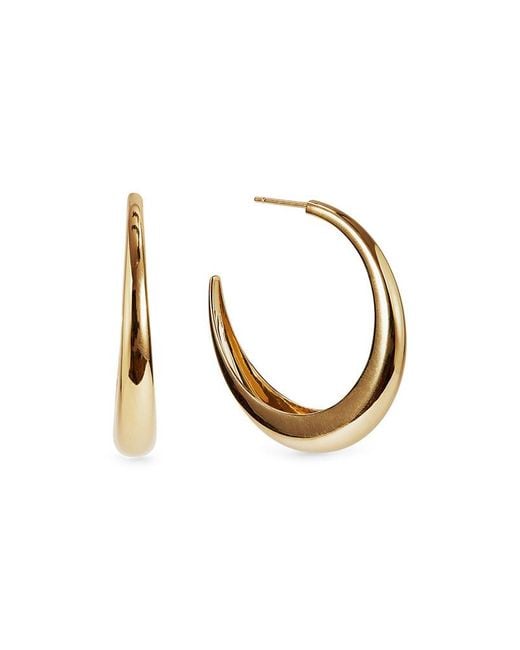 Otiumberg Metallic Graduated Large 14kt Vermeil Hoop Earrings