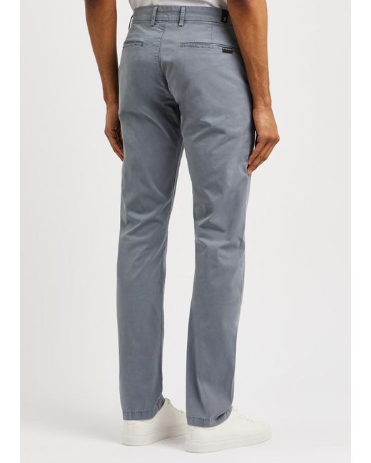 7 For All Mankind Blue Slimmy Stretch-cotton Chinos for men