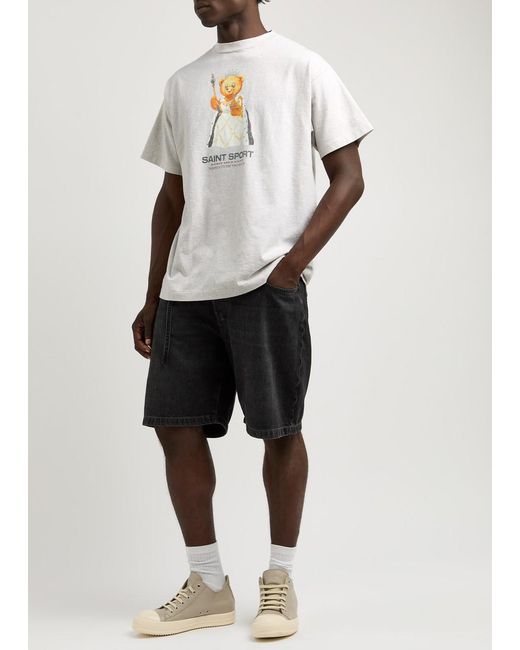 SAINT Mxxxxxx White Saint Sport Printed Cotton T-Shirt for men