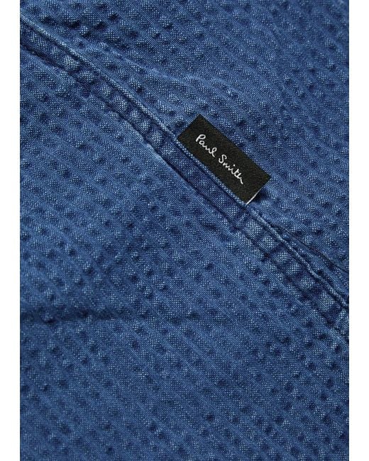 Paul Smith Blue Relaxed Textured Cotton Shirt for men