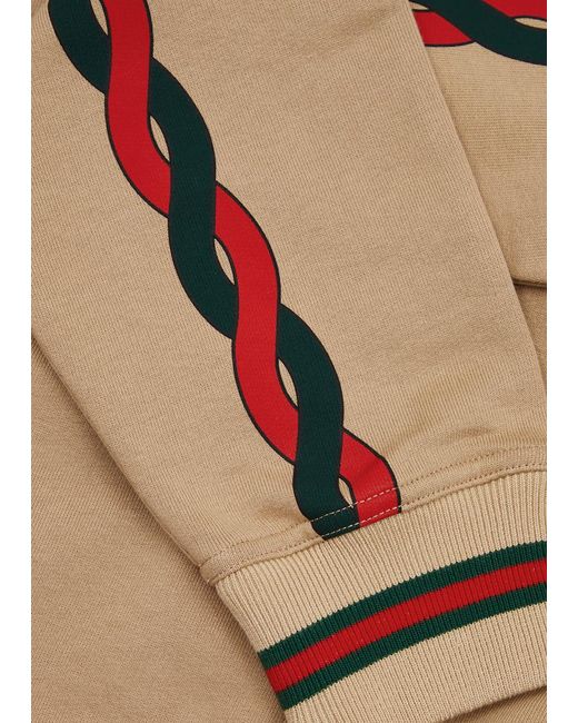 Gucci Natural Logo-print Cotton Sweatshirt for men