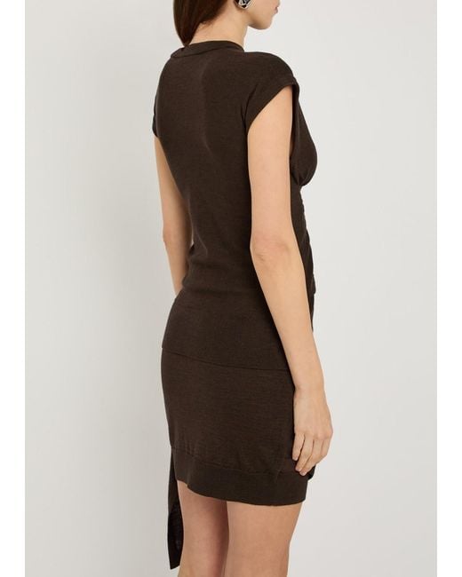 Lemaire Black Buttoned-Panel Fine-Knit Top