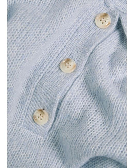 Lisa Yang Blue Masy Cashmere And Silk-Blend Top