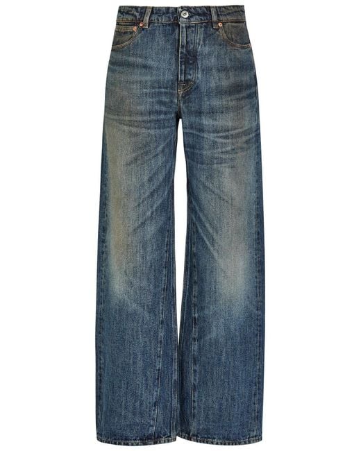 Our Legacy Blue Treble Cut Wide-Leg Denim Jeans