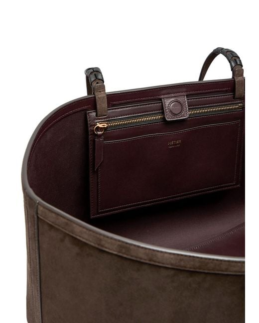 Metier Brown Cala 42 Suede Tote Bag