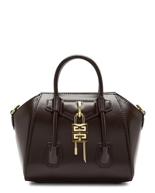 Givenchy Black Antigona Lock Toy Leather Top Handle Bag