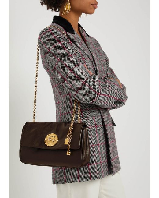 Chloé Gray Heritage Leather Shoulder Bag