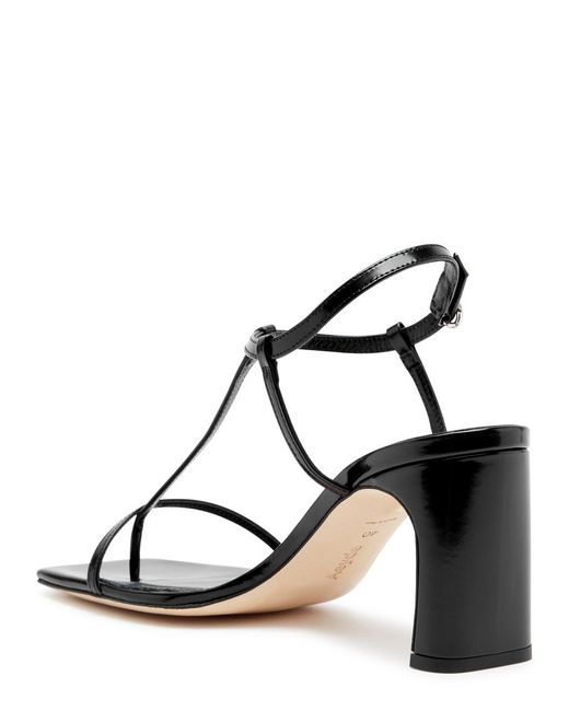 Aeyde Black Hilma Polido 75 Patent Leather Sandals
