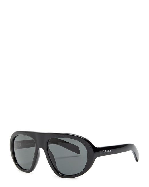 Prada Black Aviator-Style Sunglasses