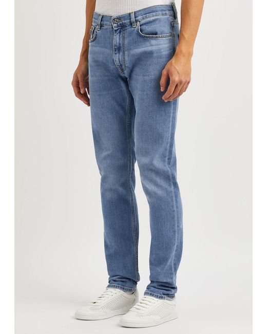 Versace Blue Slim-leg Jeans for men