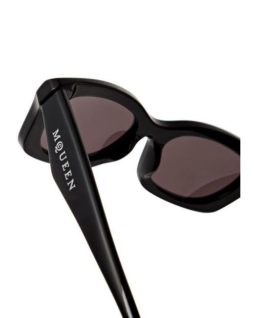 McQueen Black Cat-Eye Sunglasses