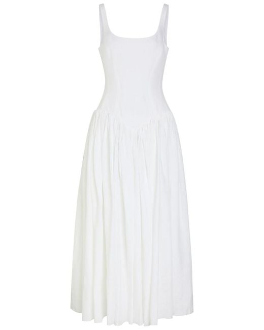 Gabriela Hearst White Naia Linen Maxi Dress