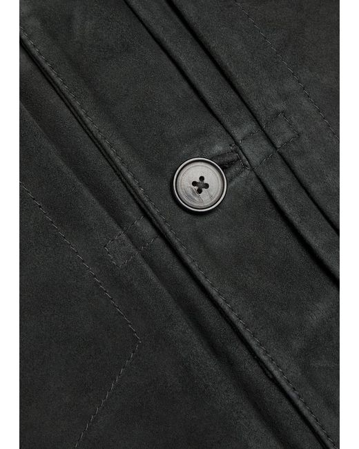 Officine Generale Black Liam Suede Jacket for men