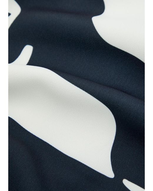 Raith Blue Massira Patterned Woven Swim Shorts for men
