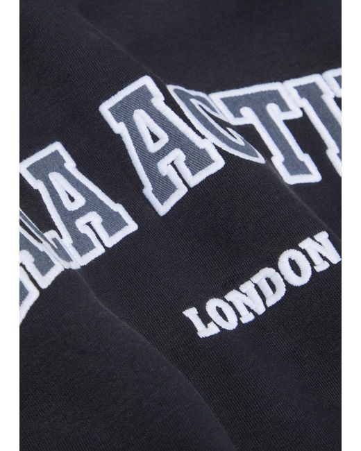 Tala Blue Logo-Embroidered Hooded Cotton-Blend Sweatshirt