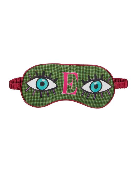 Jessica Russell Flint Green E Is For Eyes Silk Eye Mask
