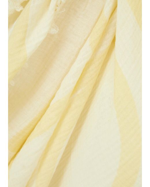 Totême  Yellow Totême Logo-print Cotton Sarong