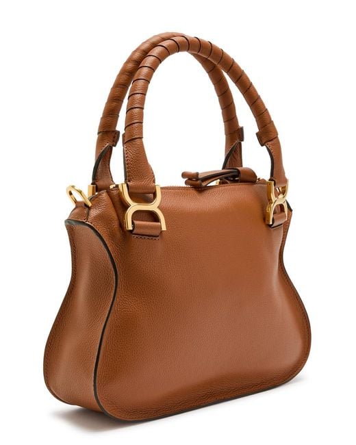 Chloé Brown Marcie Small Grained Leather Shoulder Bag