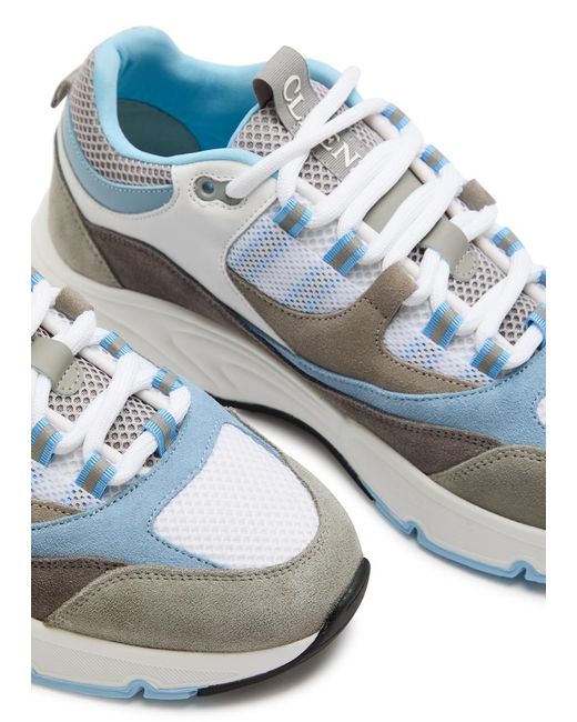 Cleens Blue Aero Runner Panelled Mesh Sneakers for men
