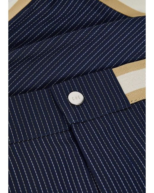 CHE Blue Baller Striped Woven Swim Shorts for men