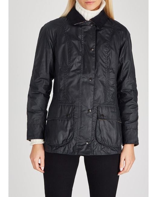 Barbour Black Beadnell Waxed Cotton Jacket
