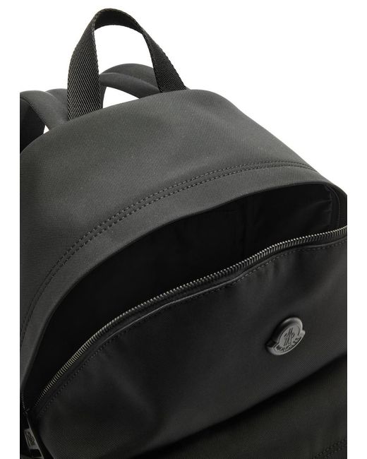 Moncler Black Pierick Canvas Backpack for men