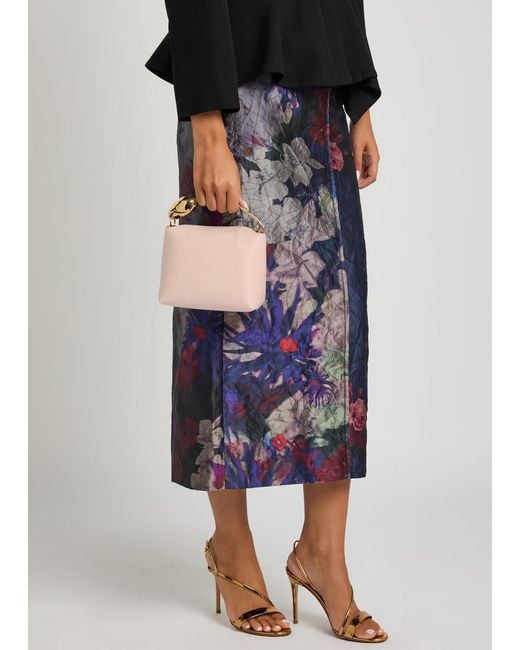Erdem Pink Bloom Mini Leather Top Handle Bag