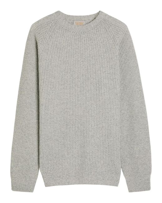 John Smedley Gray Oxnard Cashmere And Wool-Blend Jumper for men