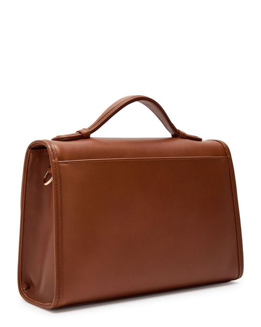 Gabriela Hearst Brown Leonora Medium Leather Top Handle Bag