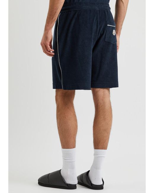 Moncler Blue Terry Shorts for men