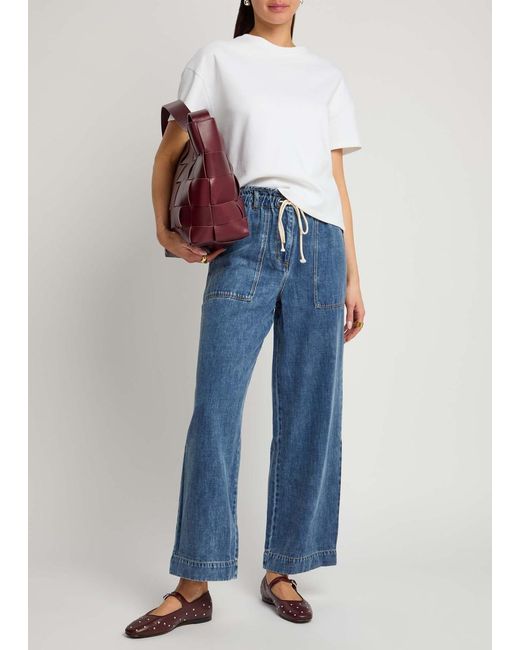 Rails Blue Ryan Wide-Leg Stretch-Denim Trousers
