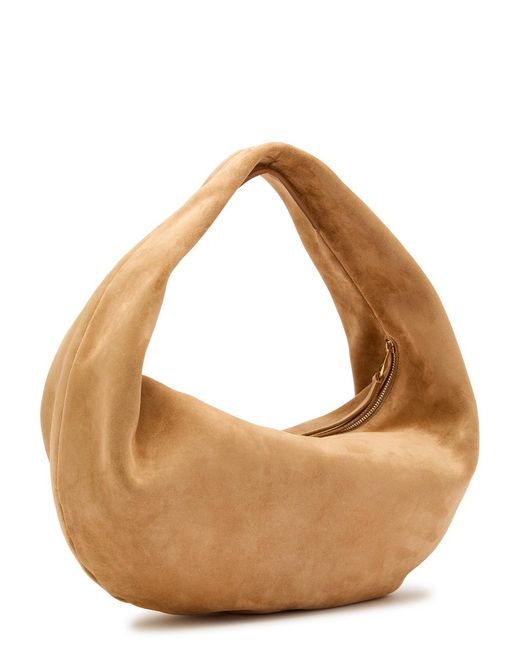 Khaite Brown Olivia Suede Top Handle Bag