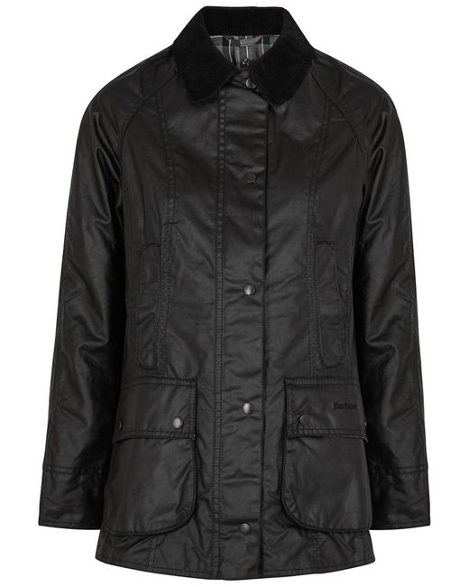 Barbour Black Beadnell Waxed Cotton Jacket